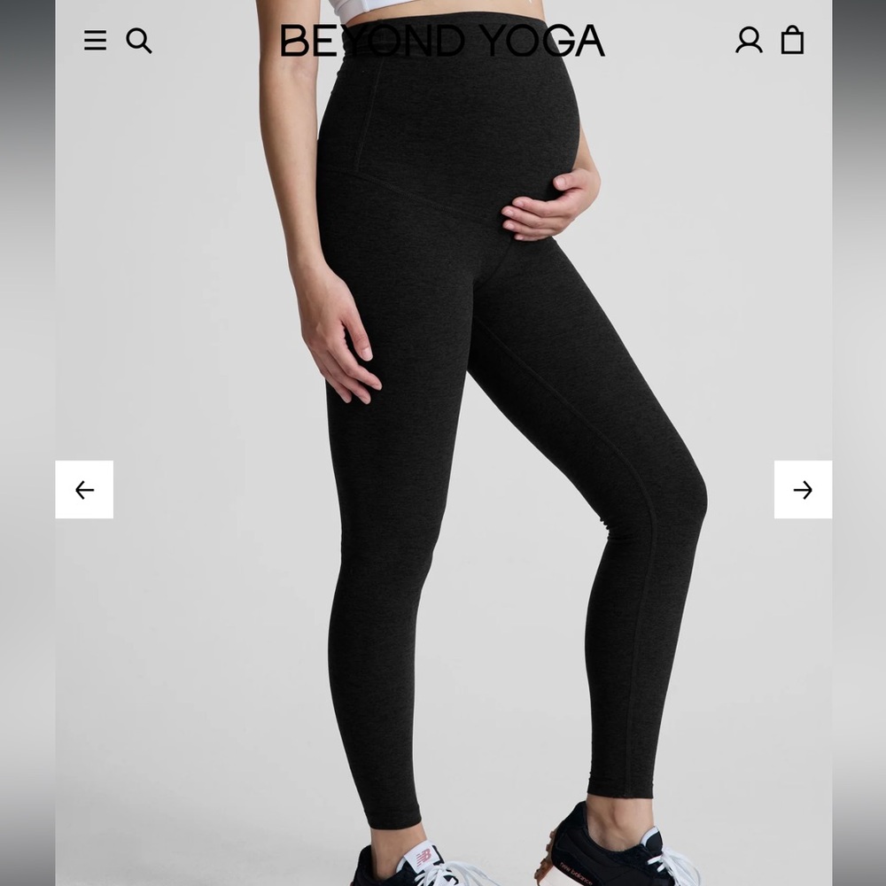 Spacedye Love the Bump Maternity Legging in Gray Heathered